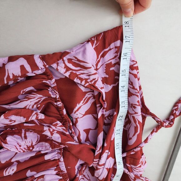 Free People The Perfect Sundress in Watermelon Combo Floral Maxi Red NWT SIZE M - Picture 10 of 13